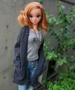 D2 Baggy Knit Cardigan (Ash Blue) Apparel