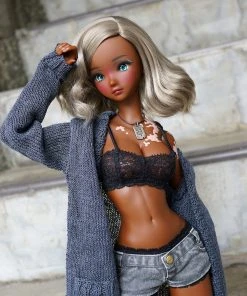 D2 Baggy Knit Cardigan (Ash Blue) Apparel