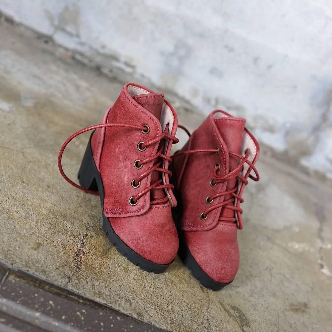 KL Lace Boots (Wine Red)