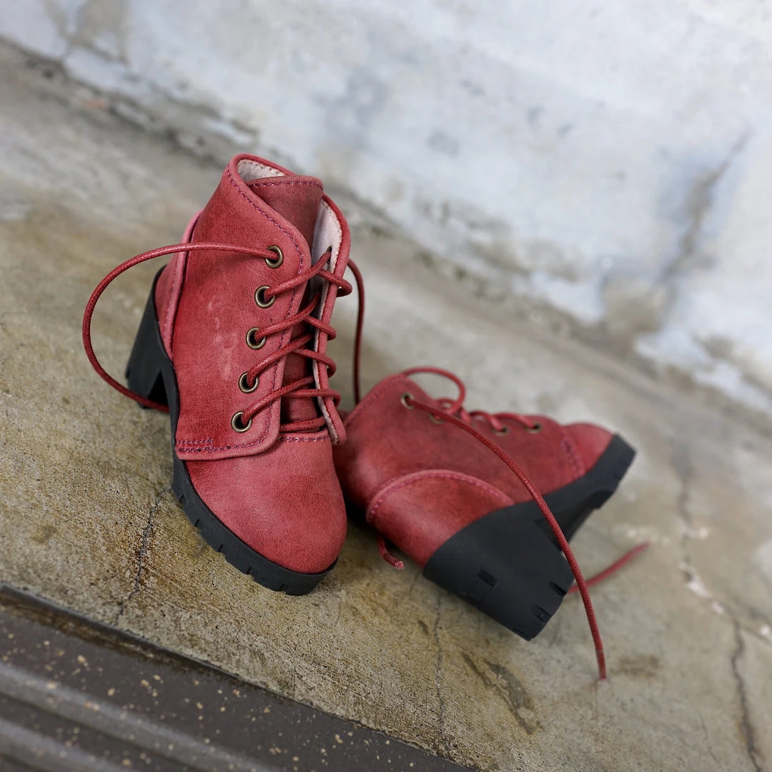 KL Lace Boots (Wine Red)