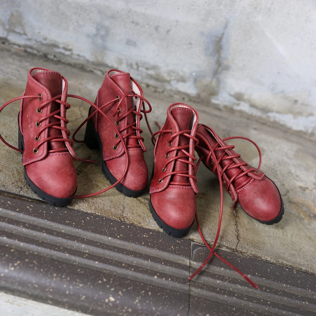 KL Lace Boots (Wine Red)