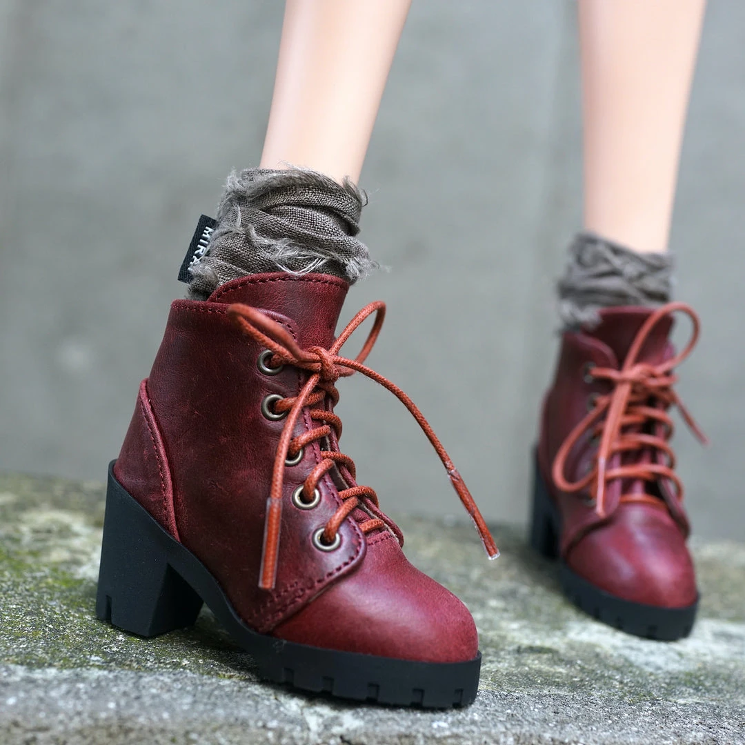 KL Lace Boots (Wine Red)