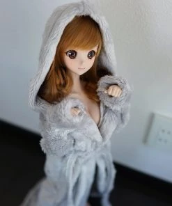 D2 Apparel Fluffy Hooded Gown