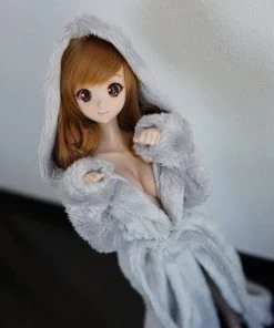D2 Apparel Fluffy Hooded Gown