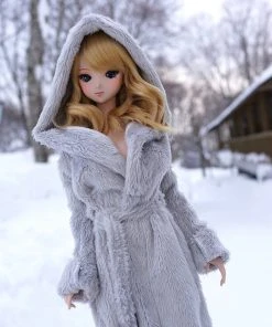 D2 Apparel Fluffy Hooded Gown