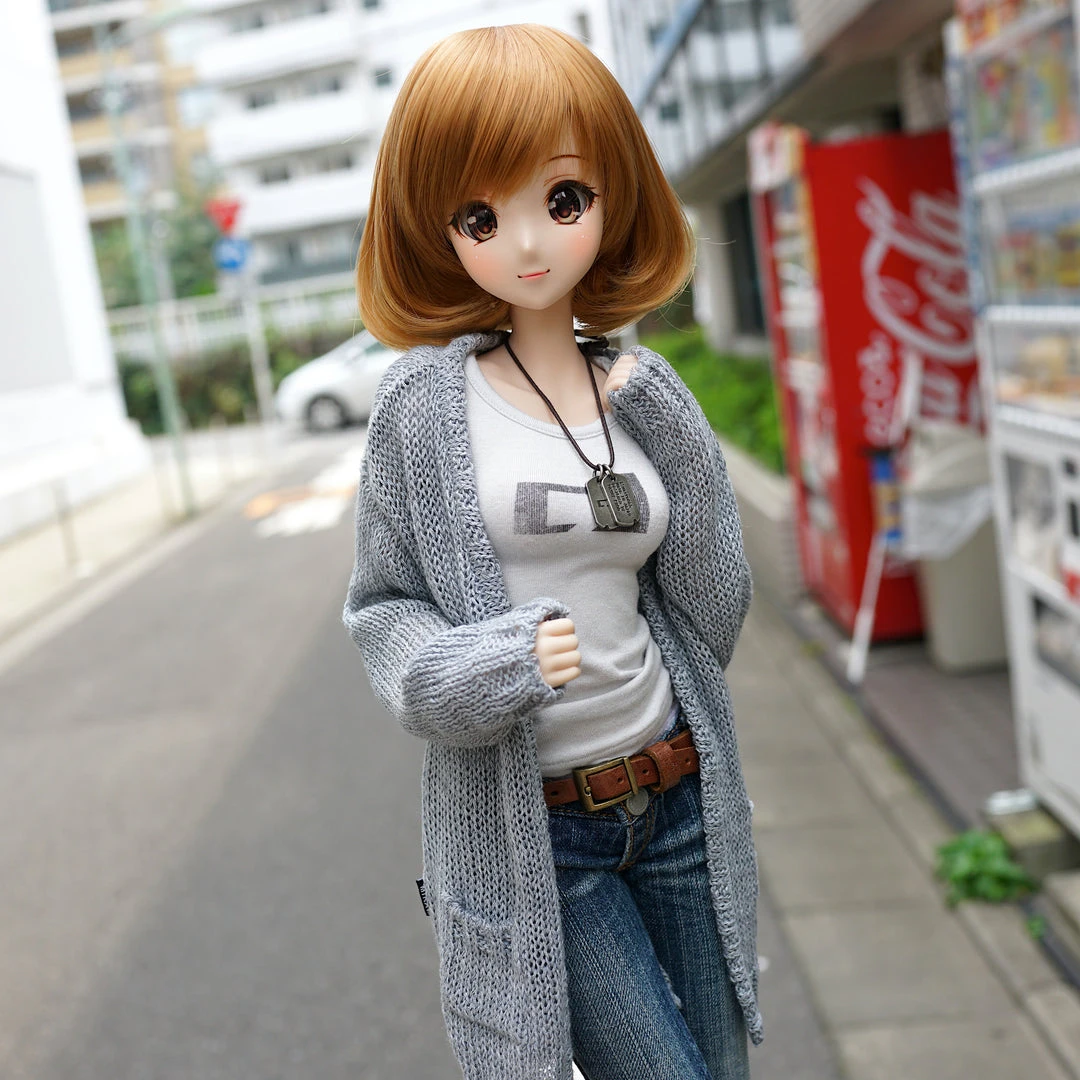 D2 Baggy Knit Cardigan (Pastel Blue)