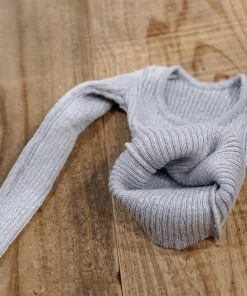 D2 Low Neck Rib Knit Sweater Secret Stuff