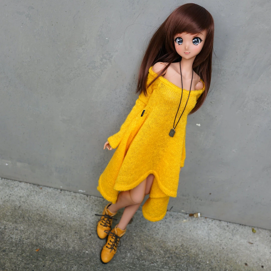 N2 Irregular Hem Sweater (Yellow) Secret Stuff