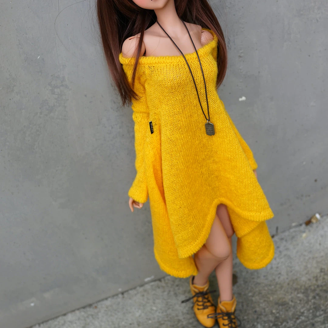 N2 Irregular Hem Sweater (Yellow) Secret Stuff