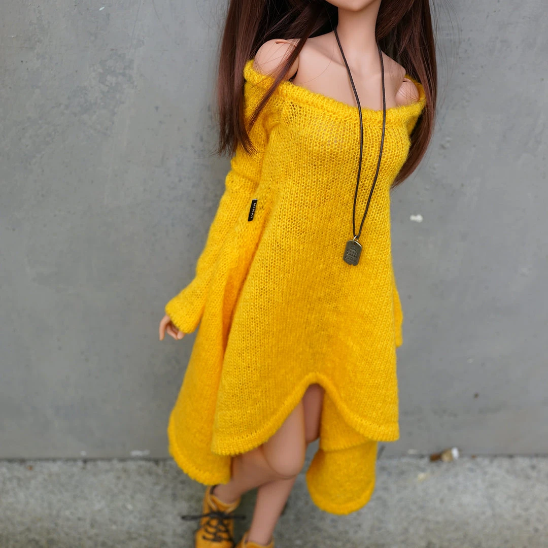 N2 Irregular Hem Sweater (Yellow) Secret Stuff