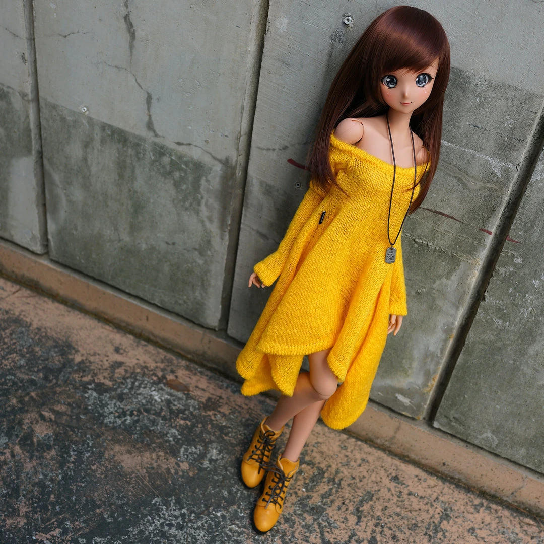 N2 Irregular Hem Sweater (Yellow) Secret Stuff