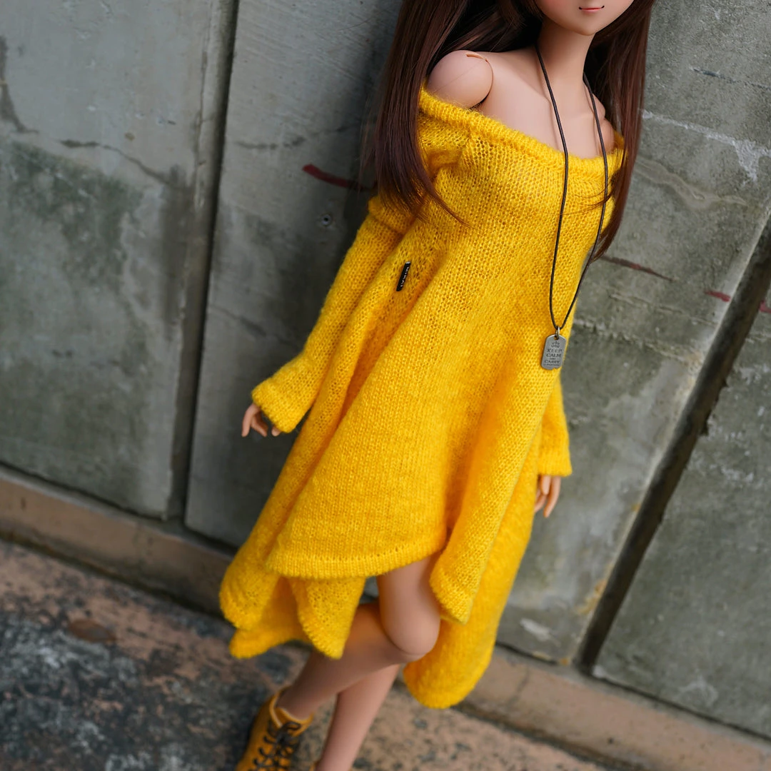 N2 Irregular Hem Sweater (Yellow) Secret Stuff