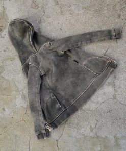 D2 Hooded Zip Cardigan (Ash Gray)