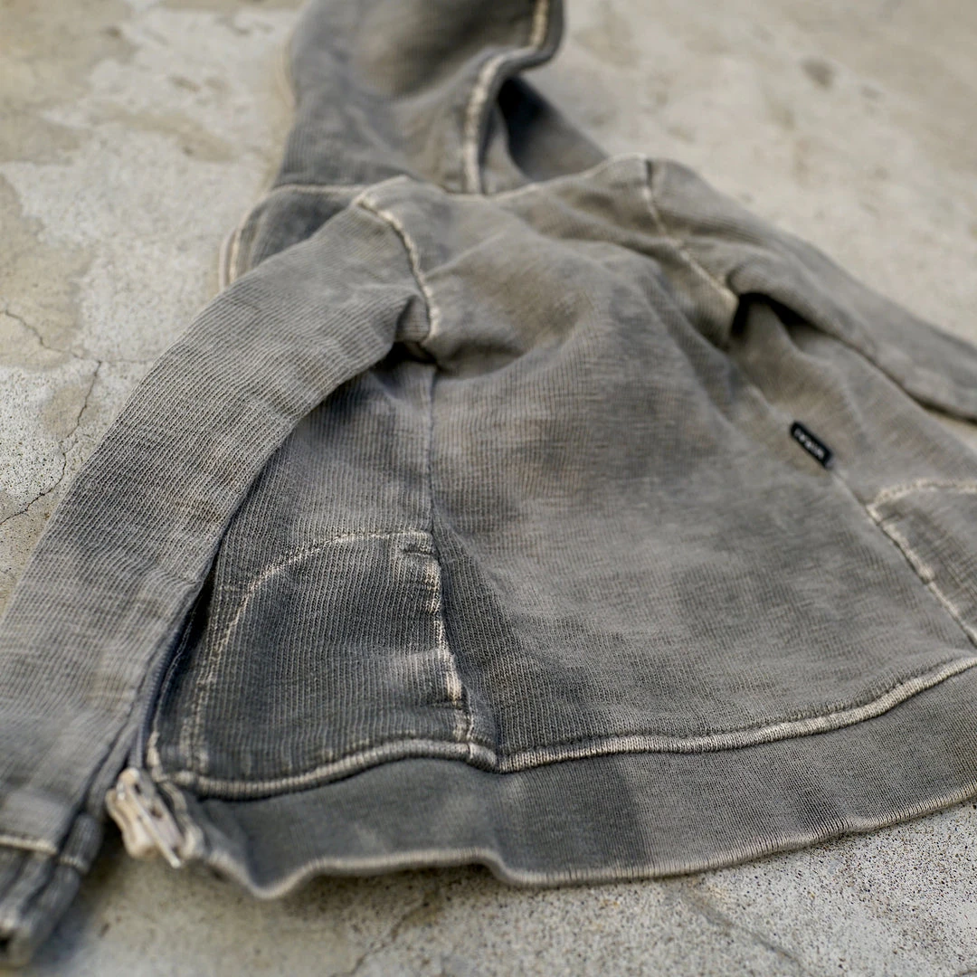 D2 Hooded Zip Cardigan (Ash Gray)