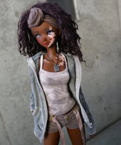 D2 Hooded Zip Cardigan (Ash Gray)