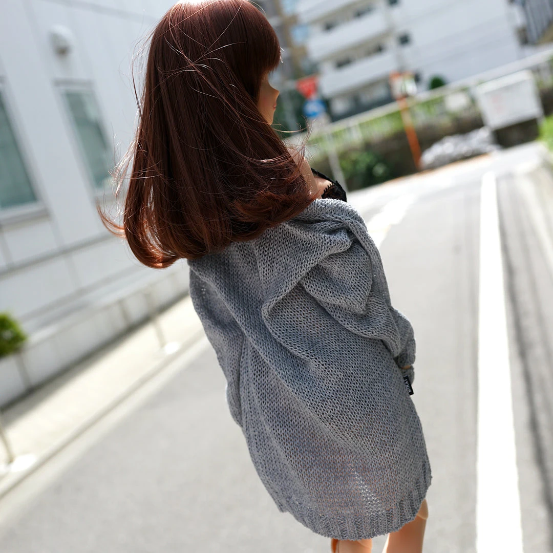 D2 Baggy Knit Cardigan (Pastel Blue)