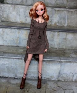 N2 Irregular Hem Sweater (Oak Brown)