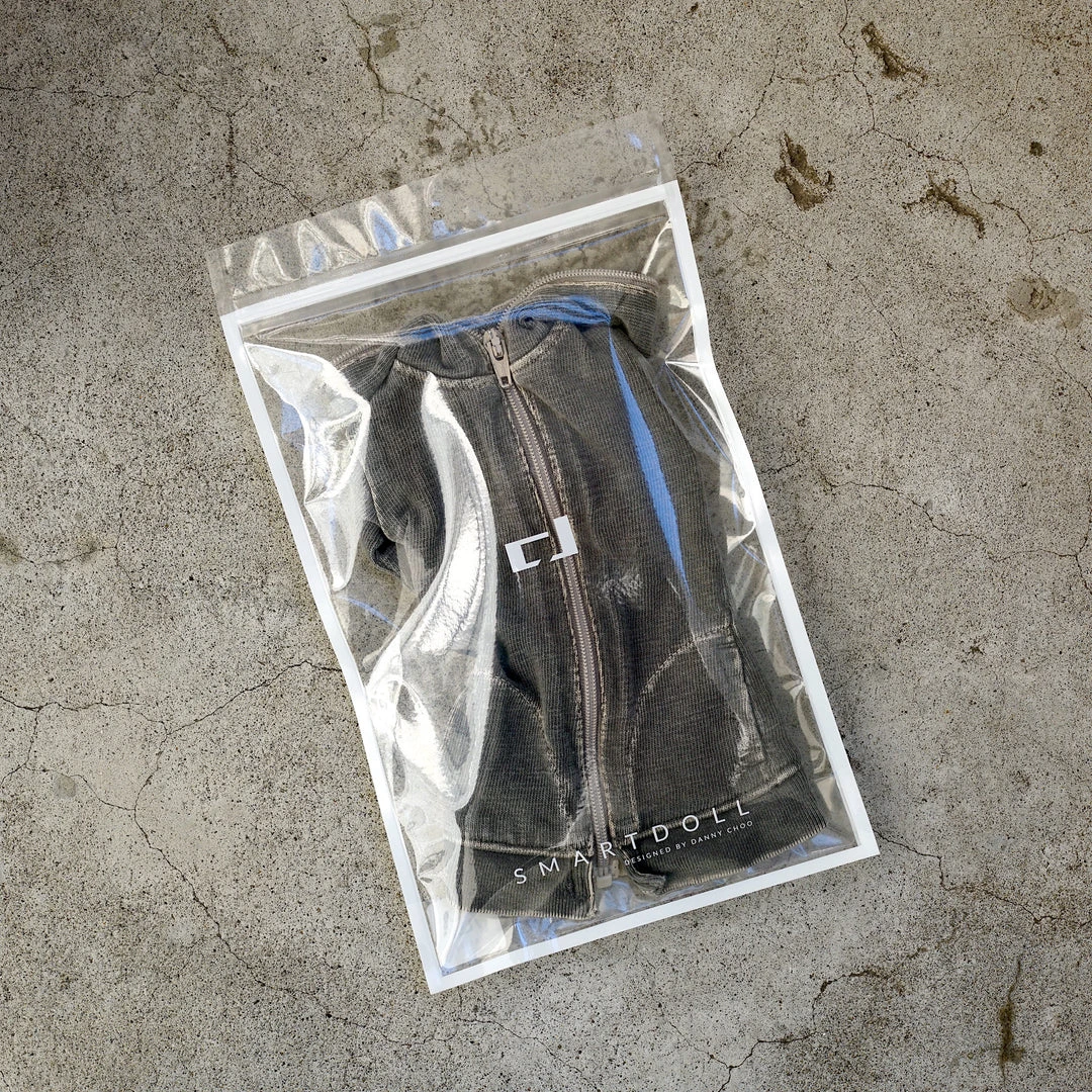 D2 Hooded Zip Cardigan (Ash Gray)