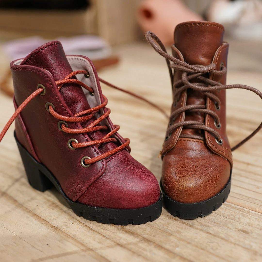 KL Lace Boots (Wine Red)
