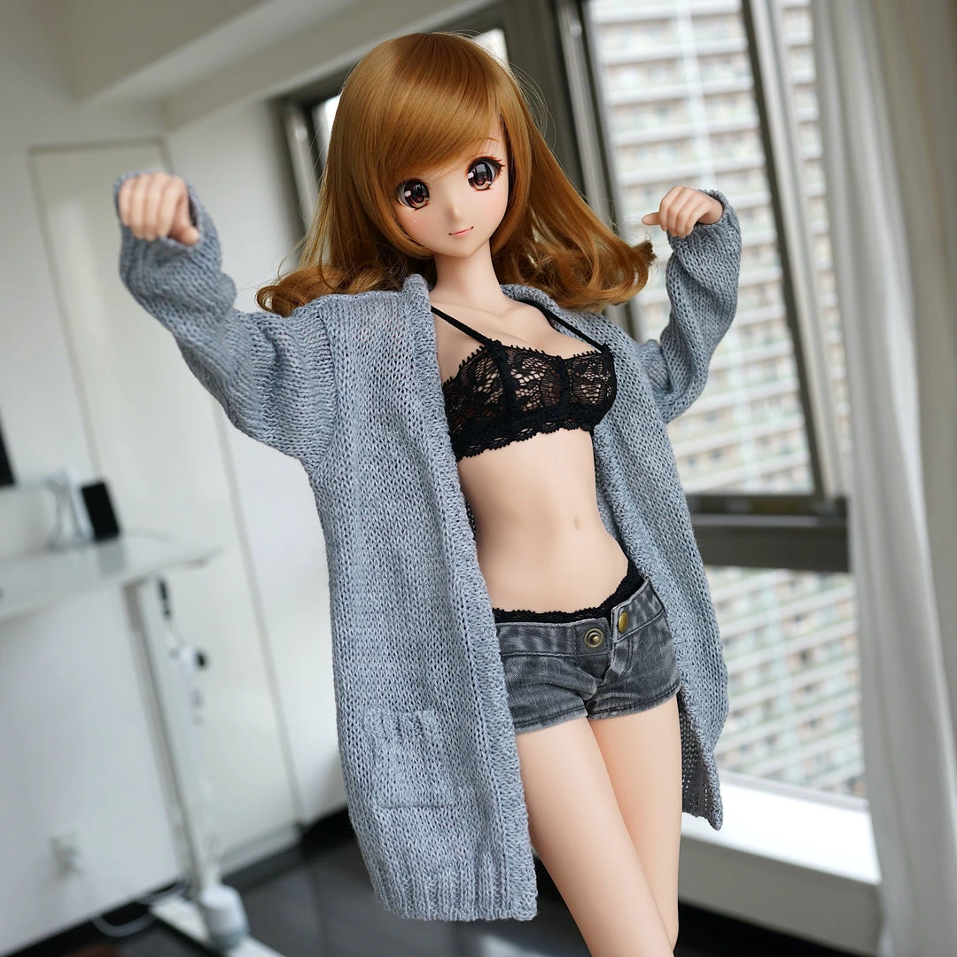 D2 Baggy Knit Cardigan (Pastel Blue)